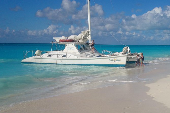 2 Hour Private Sunset Catamaran Sailing Charter from Grace Bay, Providenciales - Boarding From Grace Bay Beach