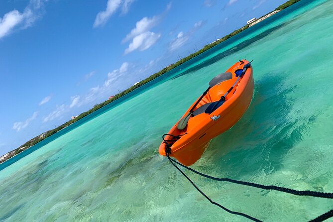 Clear kayak Grand Turk Island Kayak Tour of the mangroves - The dredging barge shipwreck in the mangrove creek