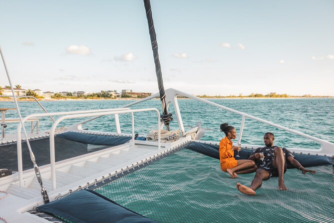 Deluxe Sunset and Saxophone Sail on Luxury Lady Grace Catamaran - Open bar, champagne, and the food service
