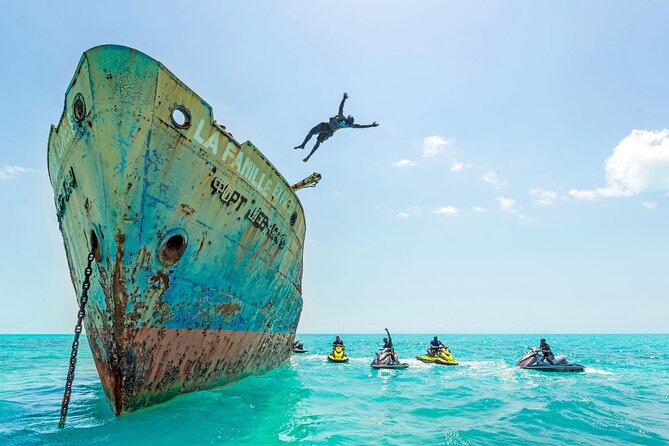 Ghost Freighter Seafari ( abandoned shipwreck) - Smaller Cays, Beaches, and the Extra Stops