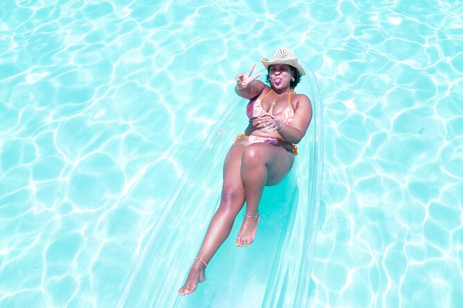 Premium Clear Kayak Shoot Grand Turk Island - Posing on the clear kayak