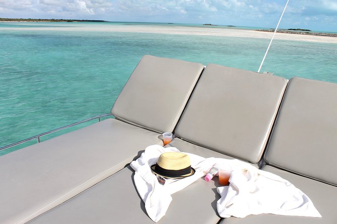 Private 4 Hour Power Catamaran Excursion in Grace Bay - Lunch, rum punch, and the onboard setup