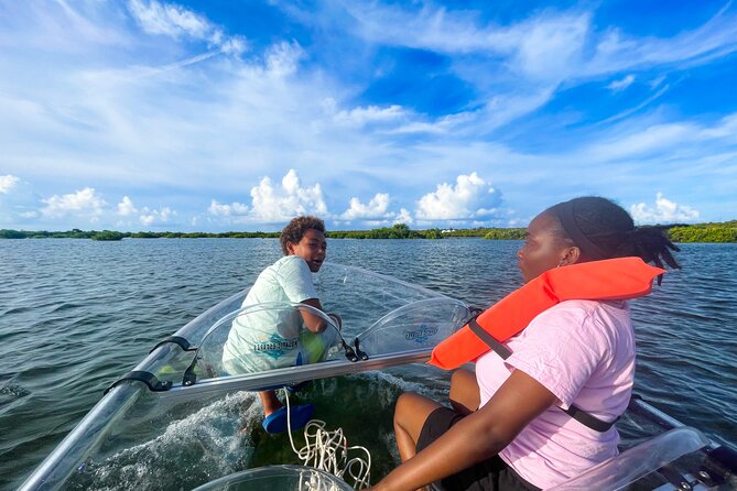 Sip & Sea Mangrove Glass Boat Tour Grand Turk Island - The historic dredger crane and canal story