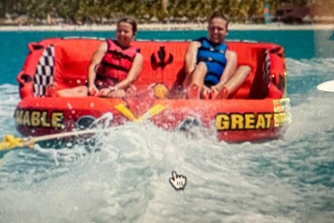 Tubing Watersport Adventure Ride Grace Bay Turks and Caicos - The pickup matters more than it sounds