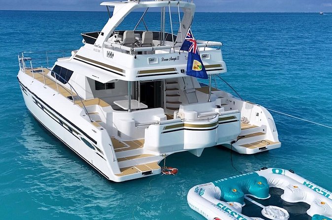Turks and Caicos Full-Day Luxury Private Yacht Charter - A Secluded Beach and an Onboard Feast